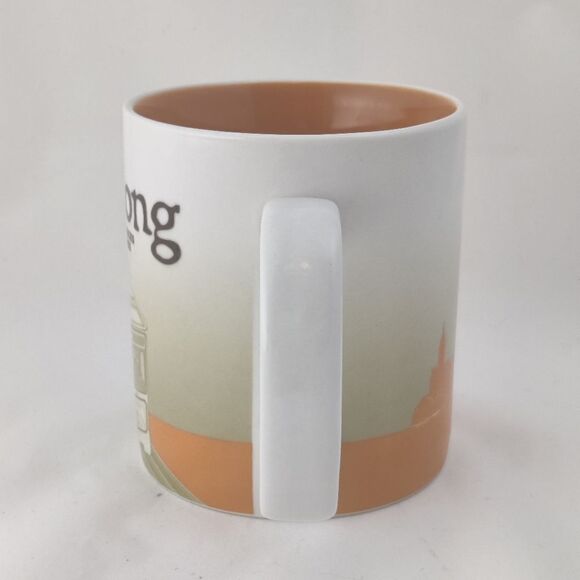 Starbucks Mug Hong Kong Vintage 2010 16 oz Orange Collector Series - Picture 3 of 11